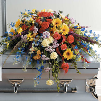Colorful Casket Spray