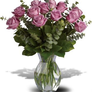Lavender Wishes - Dozen Premium Lavender Roses