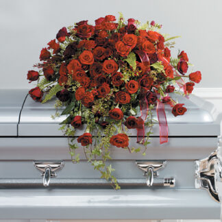 Red Rose Casket Cover