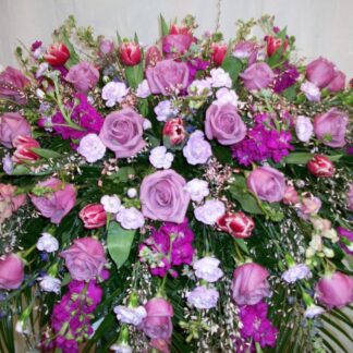 Garden Splendor Casket Spray