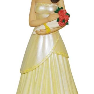 Quinceañera with Bouquet in Yellow