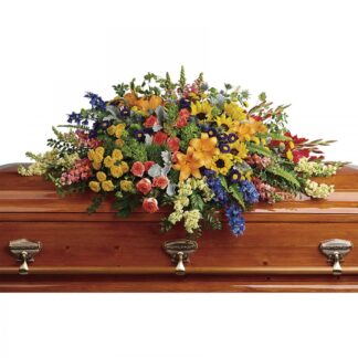 Colorful Reflections Casket Spray
