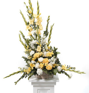 Yellow Basket Arrangement