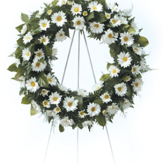 White Daisy Wreath