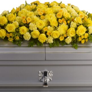 Golden Garden Casket Spray