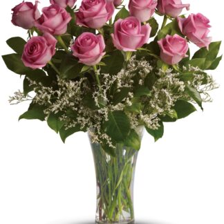 Make Me Blush - Dozen Long Stemmed Pink Roses