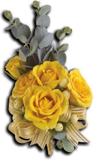 Sunswept Corsage <br><span class="local-delivery-disclaimer" style="text-decoration: none; font-size: 0.5em; color: #FF0000;">• Local Delivery Only</span>